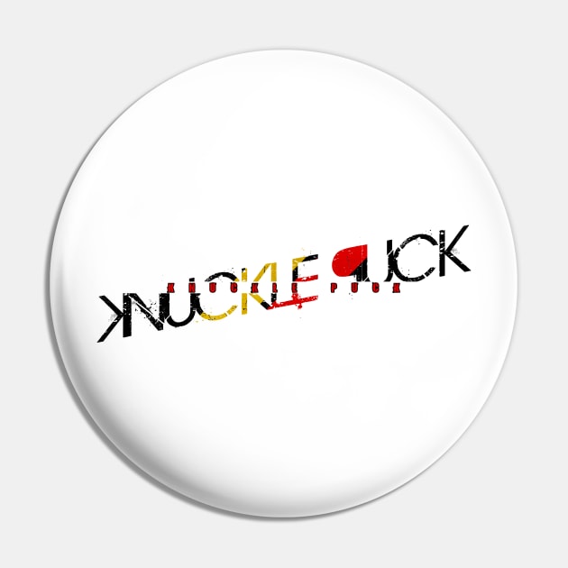 vintage typo Knuckle Puck Pin by NamaMarket01