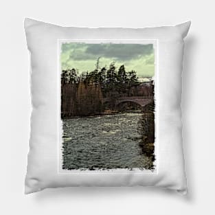 Invercauld Bridge, River Dee, Braemar, Scottish Highlands, UK (6) Pillow