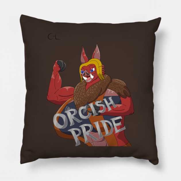 Orcish Pride v2 Pillow by Cyborg-Lucario