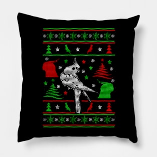 Cockatiel Ugly Christmas Sweater Pillow