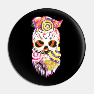 Hippy Skull Pin