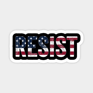Resist USA Flag – Anti-Trump Political Activism Protest Magnet