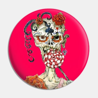 Zombie Sugar Skull Pin