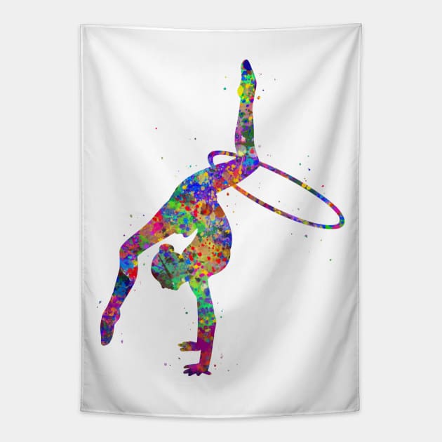 Rhythmic gymnastics hoop dance Tapestry by Yahya Art