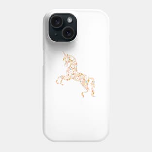 Floral Unicorn in Blue + Coral Phone Case