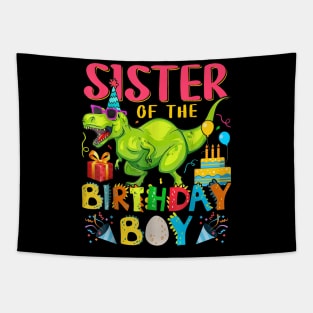 Sister Dinosaur Rawr Of The Birthday Boy Family Matching Tapestry