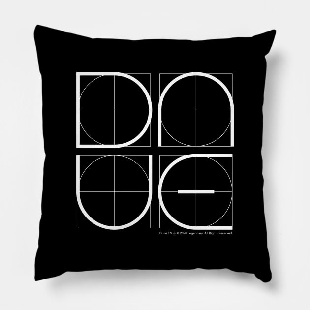 DUNE Geometric Pattern Square (dark backgrounds) Pillow by Markadesign