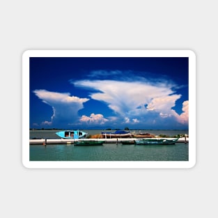 Cloud explosion over Gyra lagoon - Lefkada island Magnet