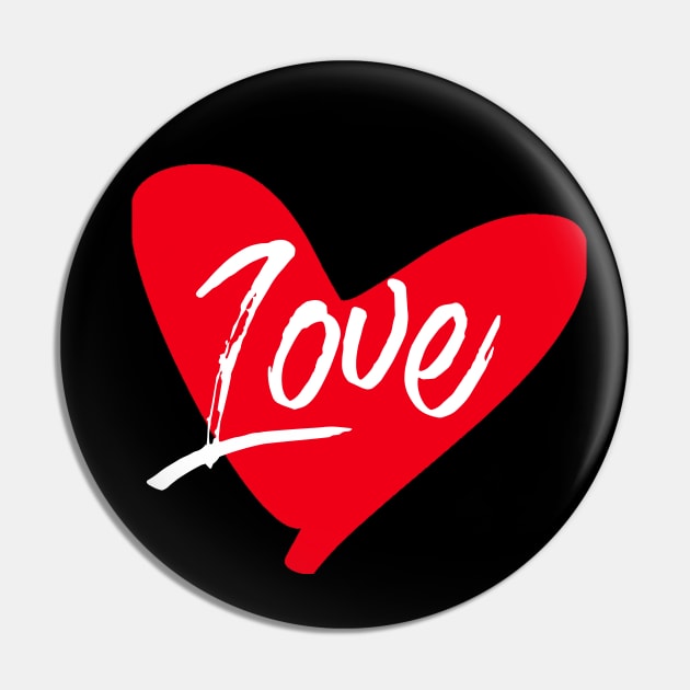 Love Red Heart Pin by TeeLover