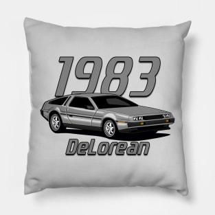 1983 DeLorean Car Fanart Pillow