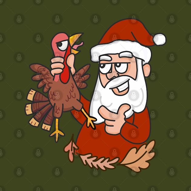 Thanksgiving Santa VS Turkey Fun Fun by alaadin