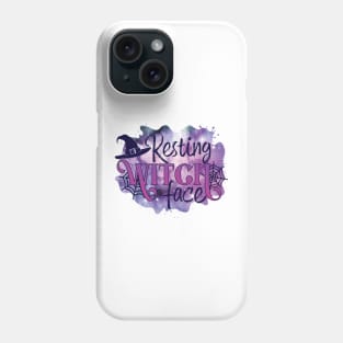 Resting witch face Halloween design Phone Case