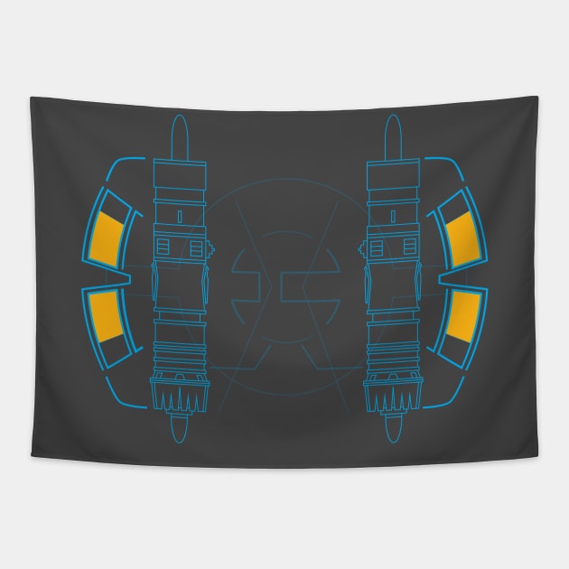 POD RACER POWER Tapestry by Echo_Base_North