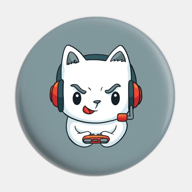 Gamer Cat | Gaming Kitten Pin by LR_Collections