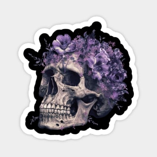 Floral Skull: Beauty and Darkness in Harmony Magnet