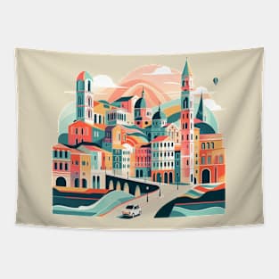 Whimsical Wanderlust Travel Lovers Tapestry