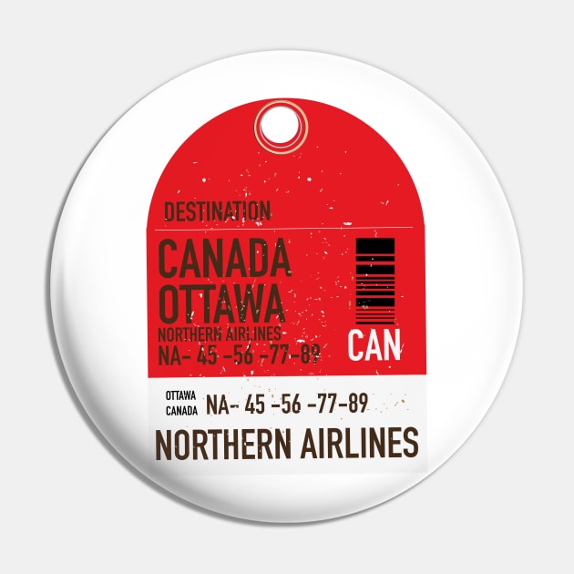 Canada Ottawa Airline ticket Pin by nickemporium1