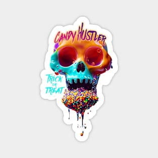 Candy Hustler - Trick or Treat - Candy Skull Magnet