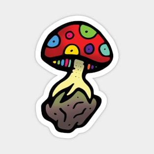 Colorful Mushroom Magnet