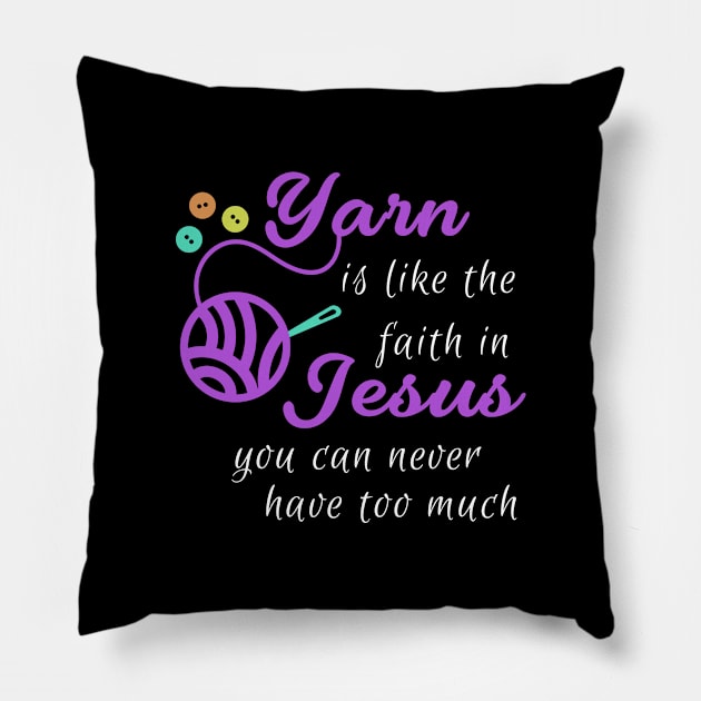 Quilting and Jesus Quote Pillow by TheBestHumorApparel