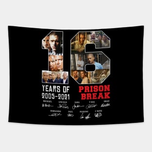 16 Years Of 2005 2021 Prison Break Signature Tapestry