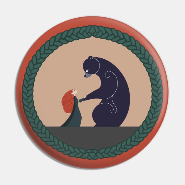 Brave tapestry Pin by AndyDesigns