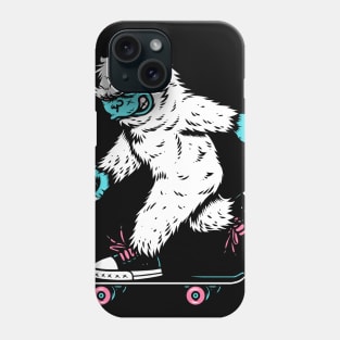 Skateboarding Yeti Phone Case