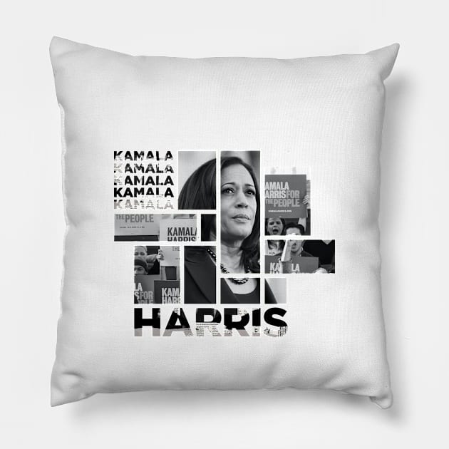 kamala harris Pillow by Rundown