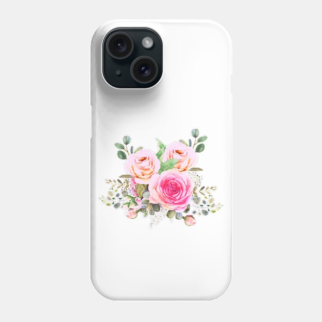 Pink Roses In Bloom Phone Case by After Daylight Project