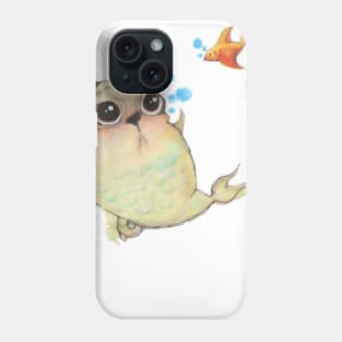 Pug meets goldfish Phone Case