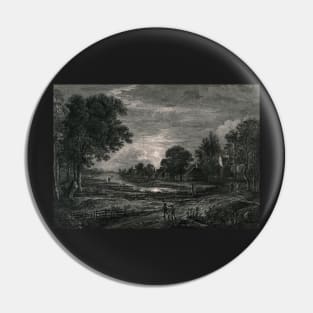 Moonlight Fisherman, Aert van der Neer, 1753 Pin