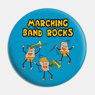 Marching Band Rocks Pin