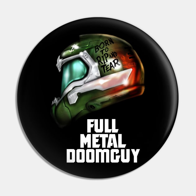 Full Metal Doomguy Pin by demonigote