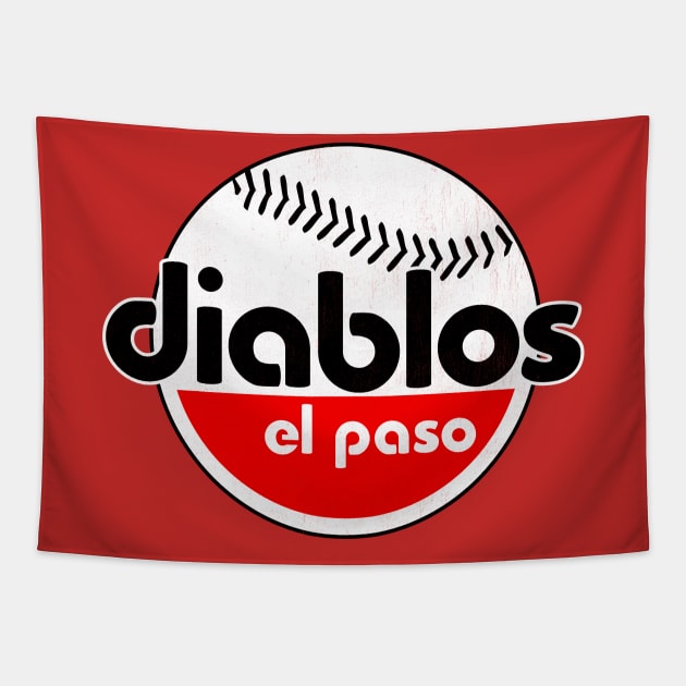 Defunct El Paso Diablos Baseball Tapestry by LocalZonly