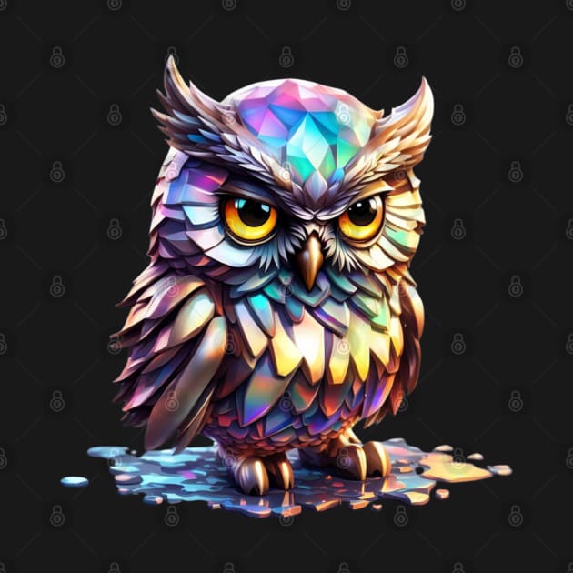 Magical Holographic Owls: Snowflake by Wanderer Bat