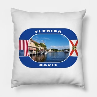 Florida, Davie City, USA Pillow