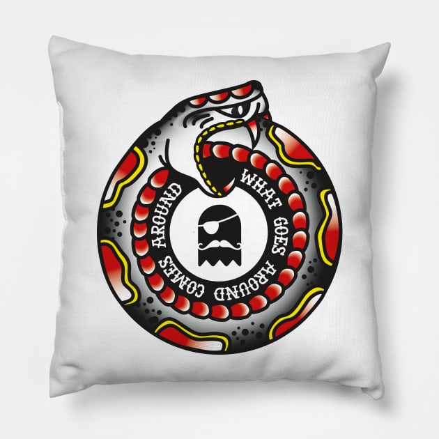 SNAKE OIL WILLIE Pillow by The PirateGhost