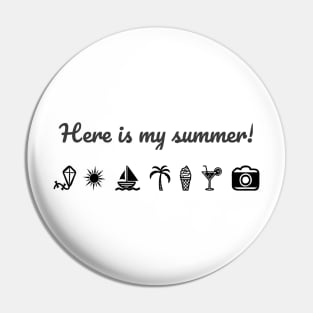 Summer print Pin