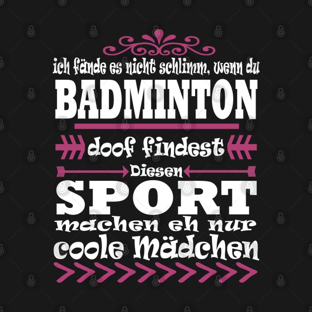 Badminton Sport Schläger Doppel Mädchen Geschenk by FindYourFavouriteDesign