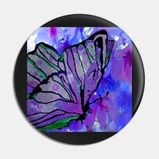 BUTTERFLY PURPLE MOSAIC Pin