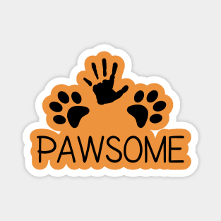 COOL PAWSOME PAW PRINT HAND DESIGN DOG CAT PET LOVERS Magnet