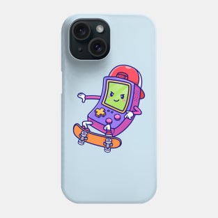 Cute Game Controller Playing Skateboard Cartoon Phone Case