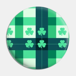 St patricks irish plaid shamrock pattern, pattern green background Pin