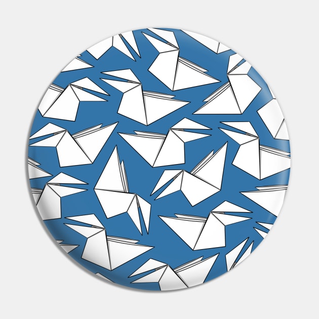 Origami Crow Blue Pin by Sketchbook ni Abi