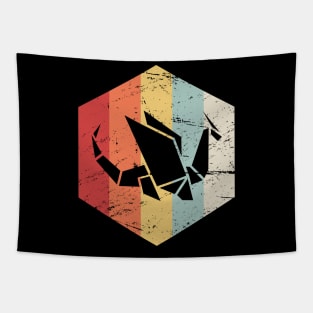 Retro Vintage Low Poly Dragon Tapestry