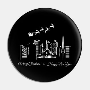 Merry Christmas Happy New Year Canberra Australia Pin