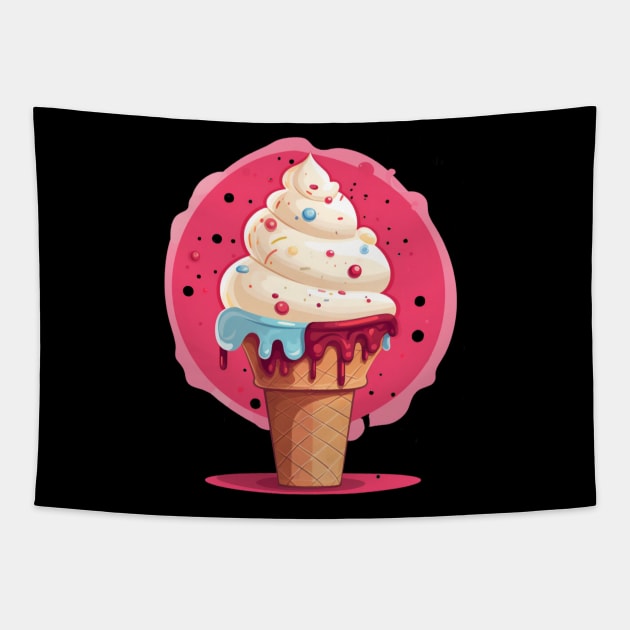 Strawberry Shortcake Icecream Tapestry by Nightarcade