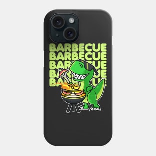 Cool Dinosaur Tyrannosaurus Cooking Sausages Barbecue BBQ product Phone Case