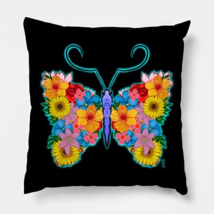 Floral butterfly Pillow