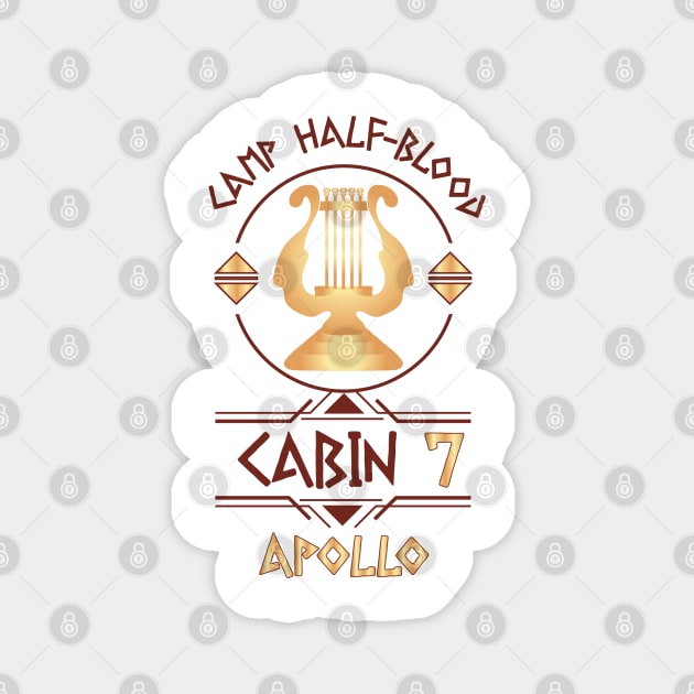 Cabin #7 in Camp Half Blood, Child of Apollo – Percy Jackson inspired design Magnet by NxtArt